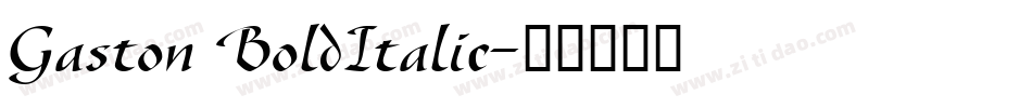 Gaston BoldItalic字体转换